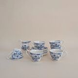 Ensemble de 6 tasses à café et son pot à lait