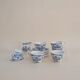 Set of 6 coffee cups and milk jug