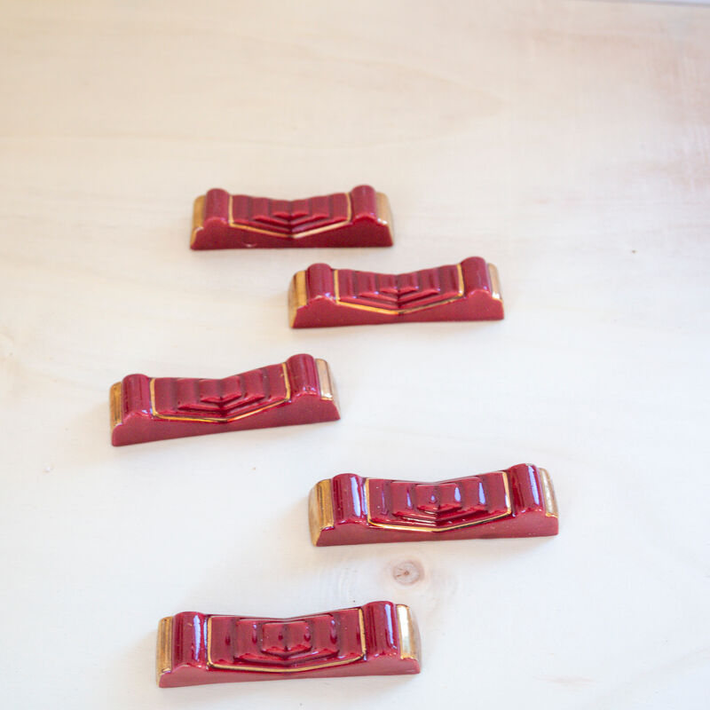 5 art deco knife holders