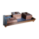 Ensemble de 3 boites en bois sur plateau set de bureau ou de fumeur