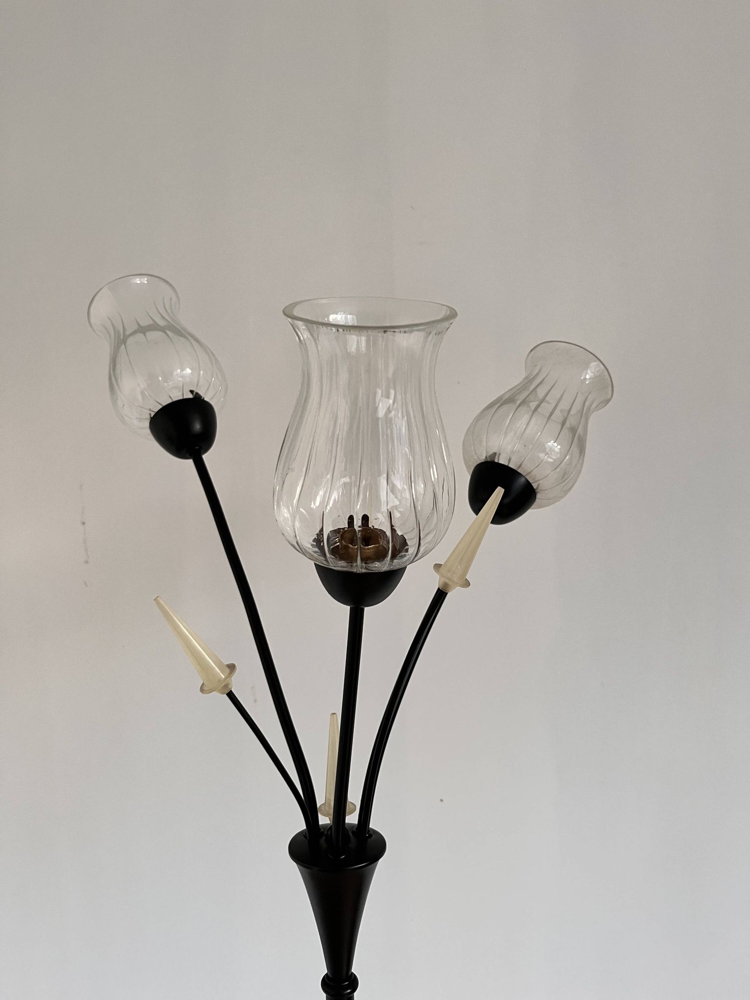 Lampadaire 3 feux tulipe