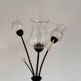 Three-light tulip floor lamp