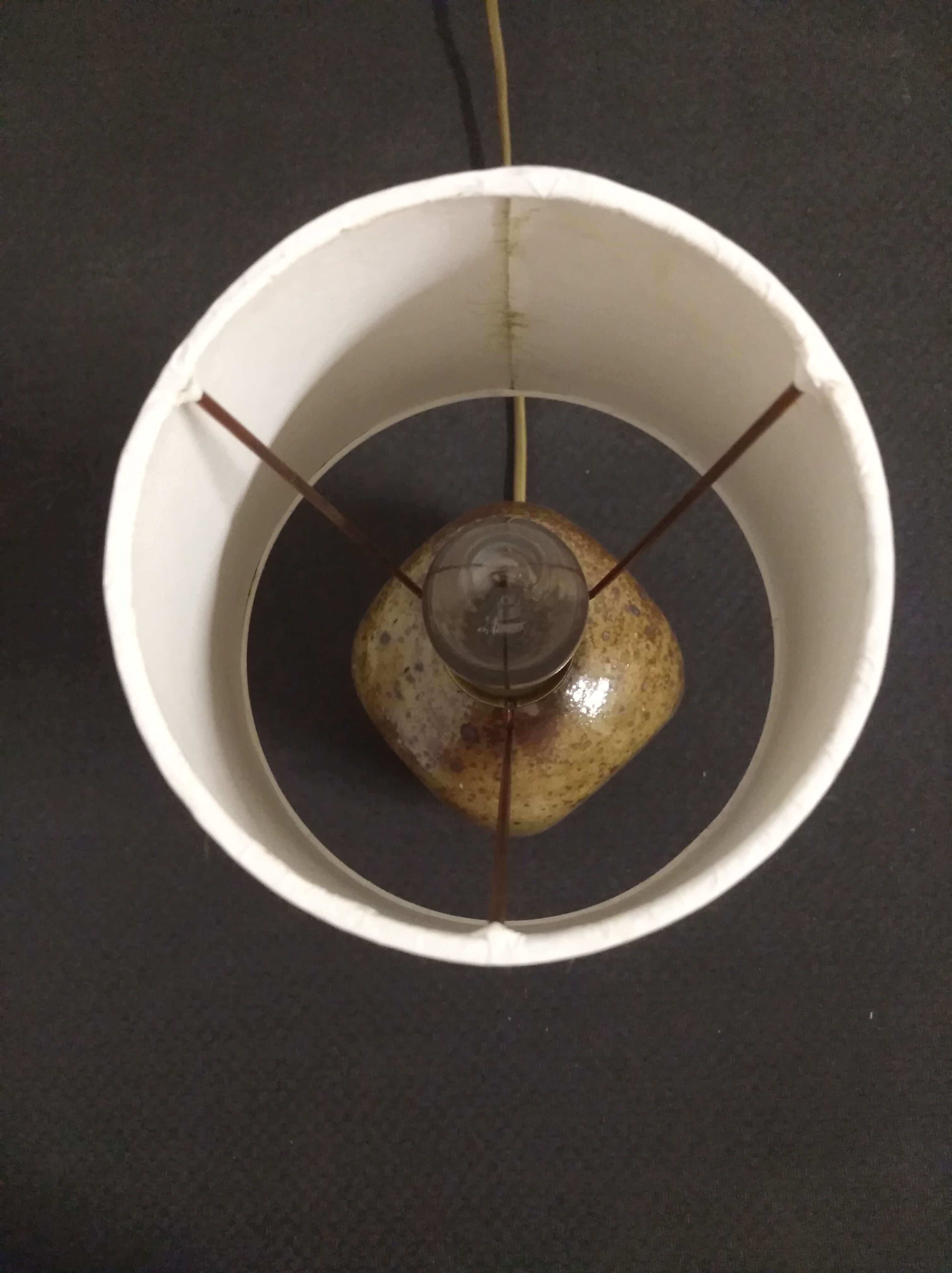 60s/70s sandstone bedside lamp