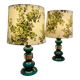 Pair of Scandinavian design glass lamps from the 1950s.