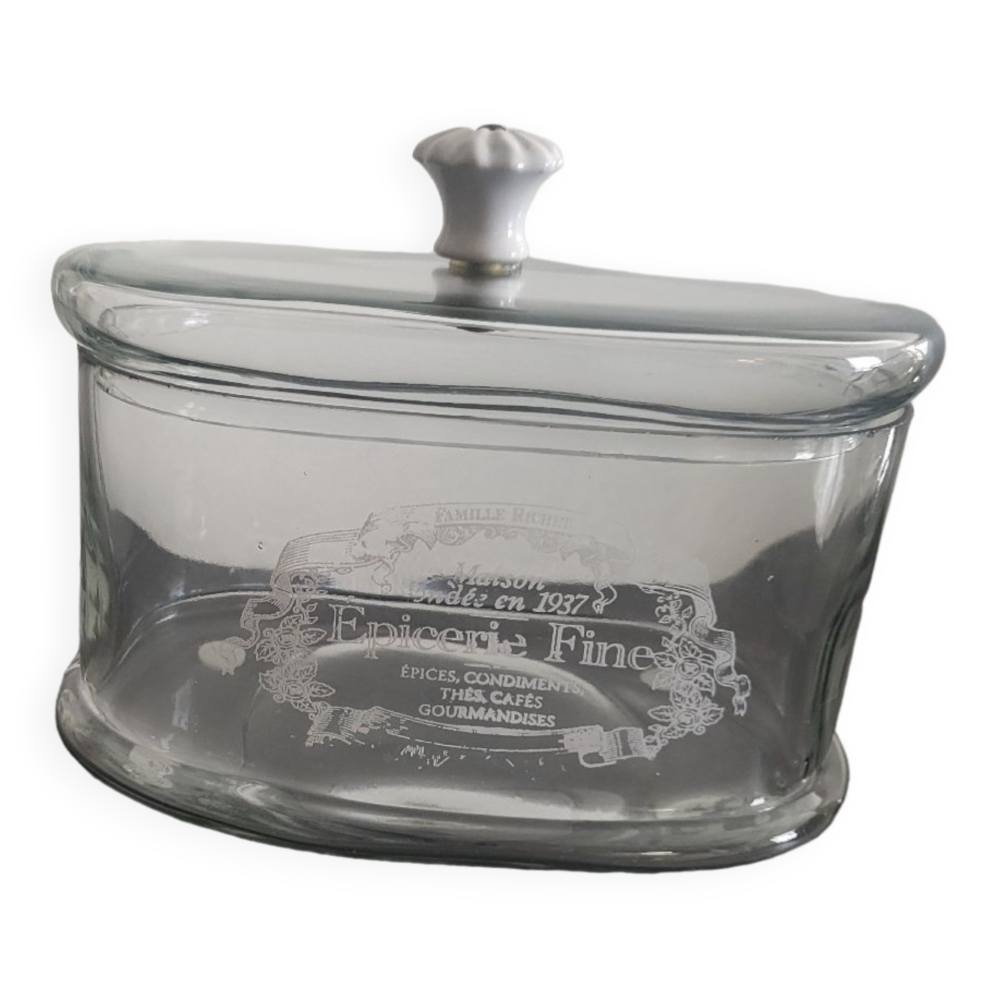 Transparent spices pot