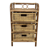 Commode en rotin vintage