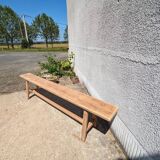 Solid oak farm bench