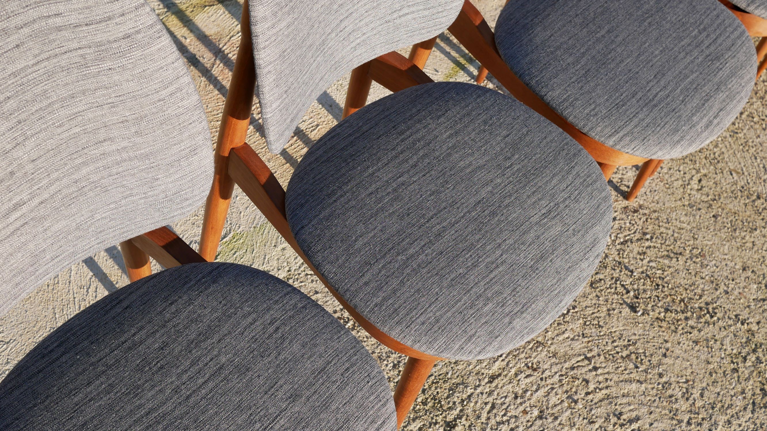Set of 6 chairs "pegase" by baumann, 60 years