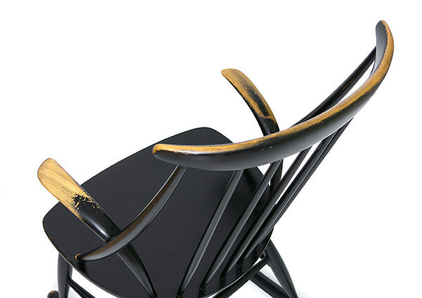 Rocking-chair danois design Illum Wikkelso pour Niels Eilersen