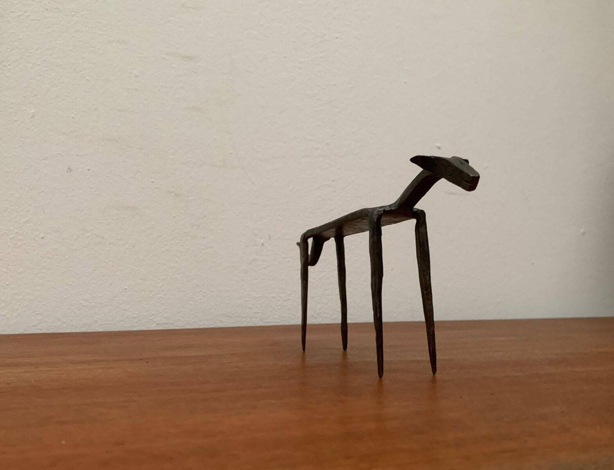 Mid-century wrought iron animal sculpture