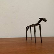 Mid-century wrought iron animal sculpture