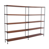 Vintage shelves in teak and metal 1960