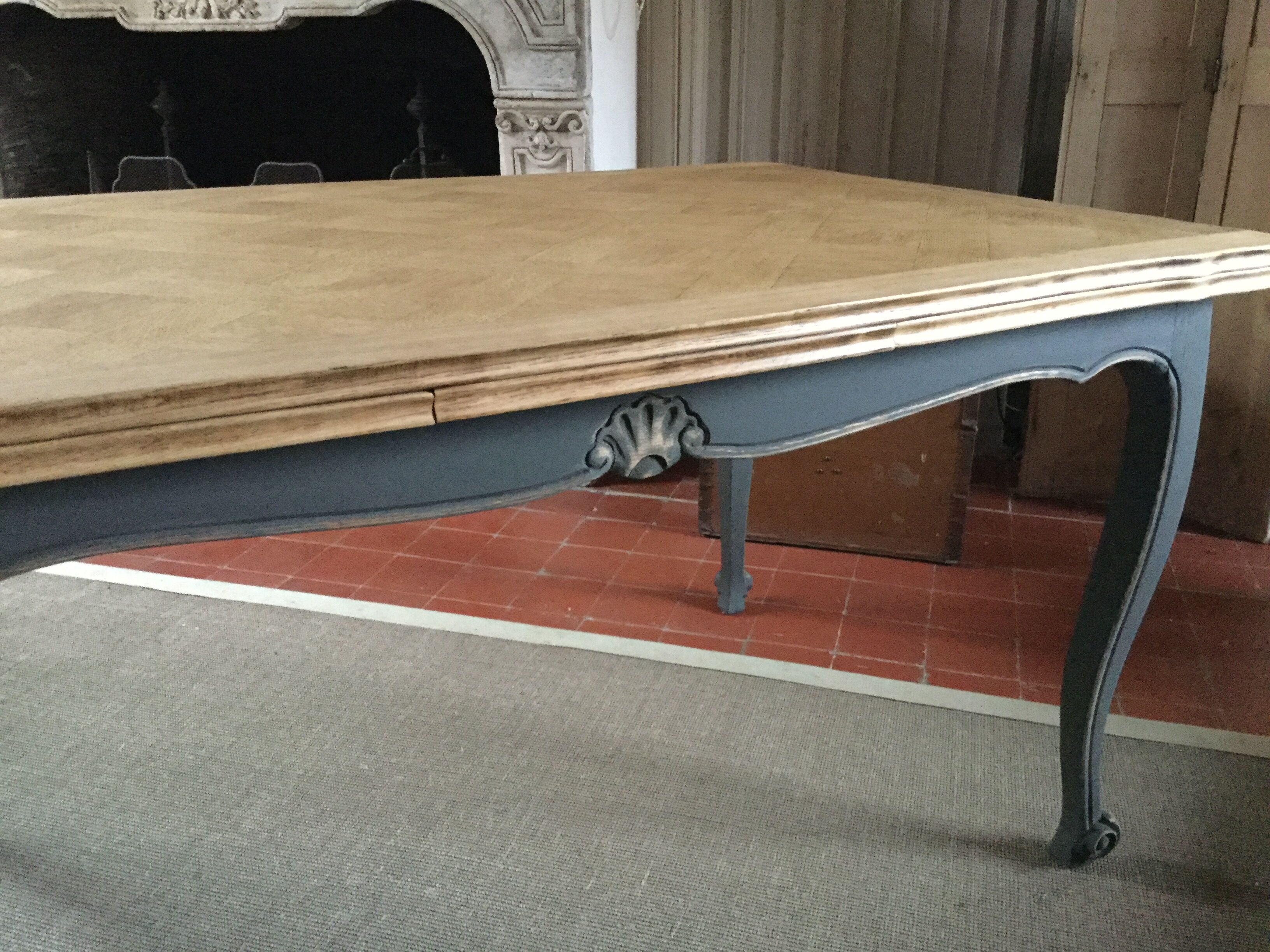 Old dining table with extensions
