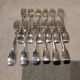 12 snail forks silver plated metal goldsmith Francia uni-flat