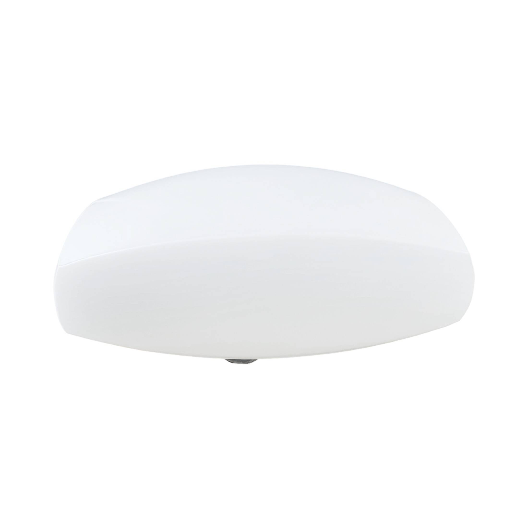 White glass ceiling lamp Kamenický Šenov, Czechoslovakia 1970s