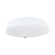 White glass ceiling lamp Kamenický Šenov, Czechoslovakia 1970s