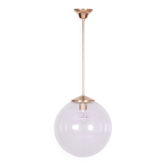 Suspension mid-century en verre et laiton par Kamenický Šenov, République tchèque, années 1960