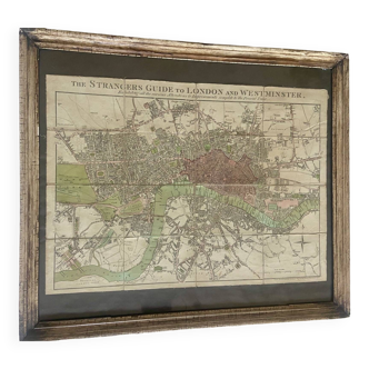 Old framed map of London