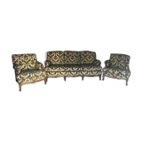 Sofa and its 2 armchairs 70's