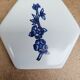New – set of 4 hexagonal coasters in painted porcelain