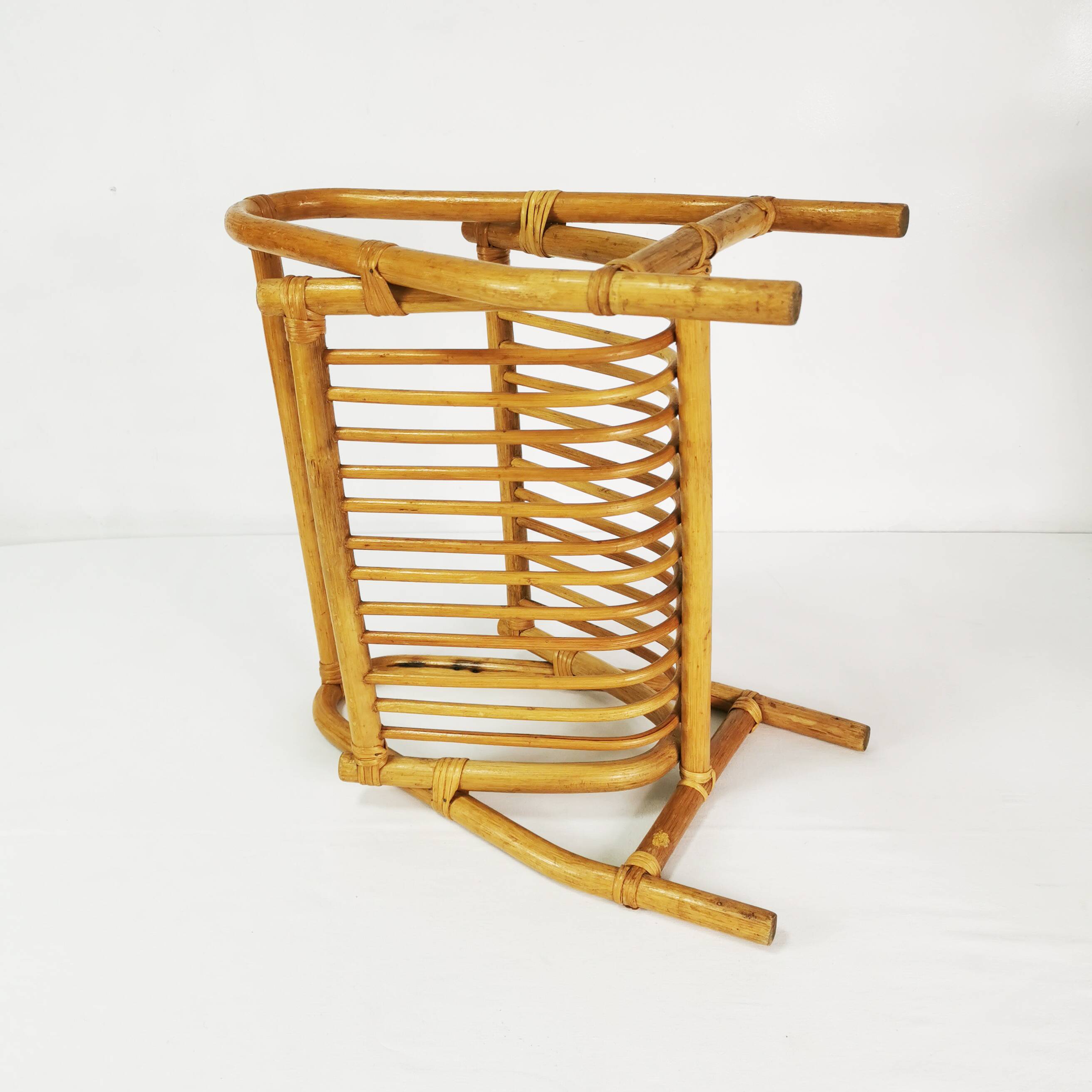 Mid Century Bamboo Newspaper Holder, Germany, 1960s
