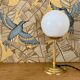 Vintage table lamp in white opaline