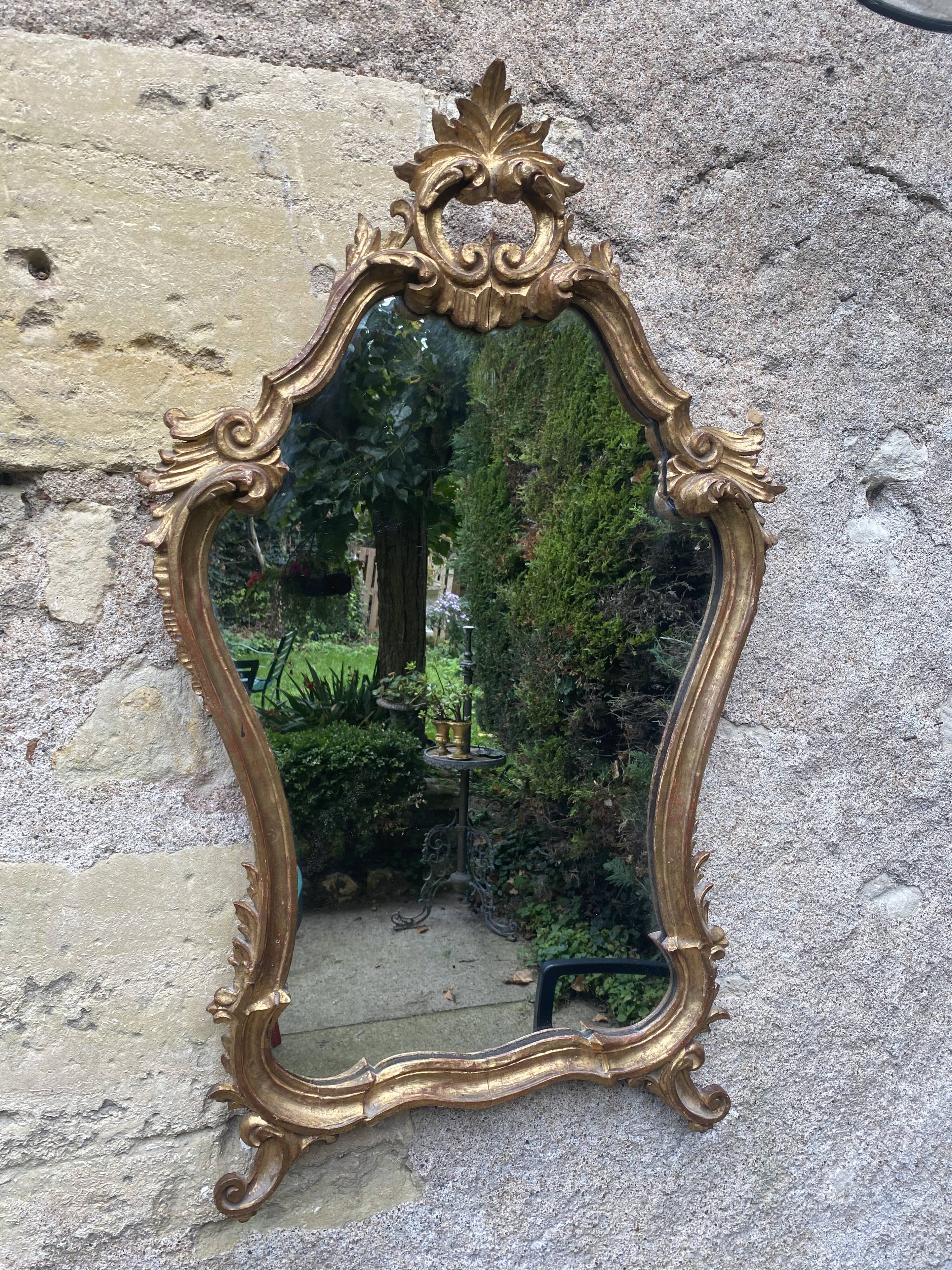 Vintage gold mirror
