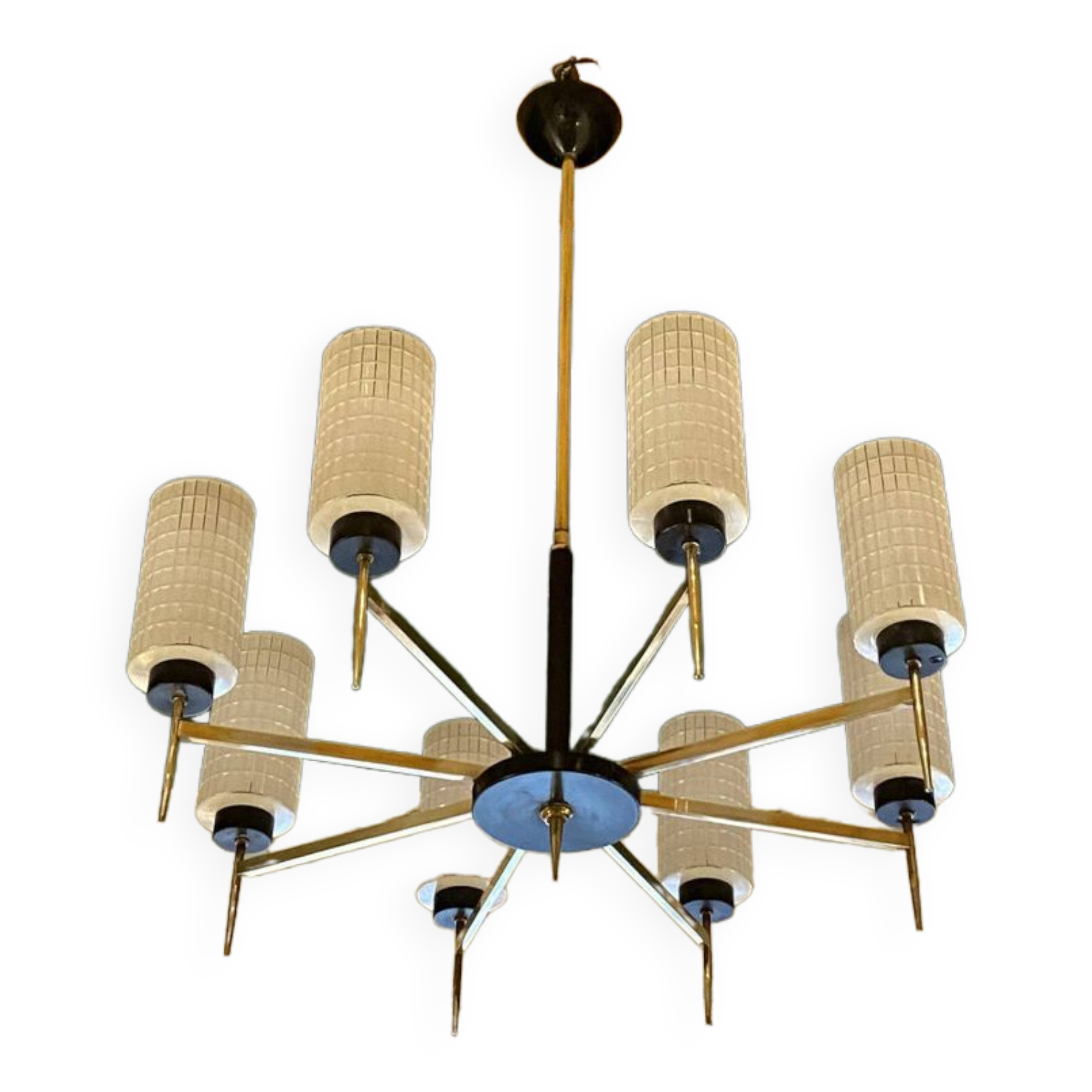 Lustre mid-century en laiton