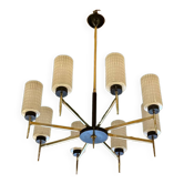 Lustre mid-century en laiton