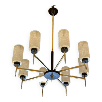 Mid-century brass chandelier