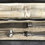 Carving cutlery set for leg of lamb, félix frères silverware