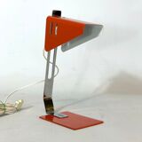 Vintage Italian orange metal desk lamp from 1970