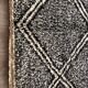Tapis berbere "Beni Ouarain" moucheté noir et blanc 215x140cm