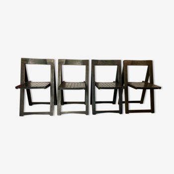 Lot de 4 chaises pliantes vintage 1960