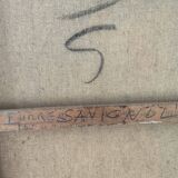 Portrait painting. Oil on canvas. Woman. Circa 30s.