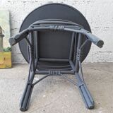 Rotin side table vintage 1960