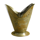Old copper coal bucket