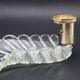 Art Decò Wall light Trasparent Murano Glass Leave by Barovier e Toso, 1950s
