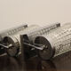 Wall lamps in worked glass and chromed metal, Italy 70's