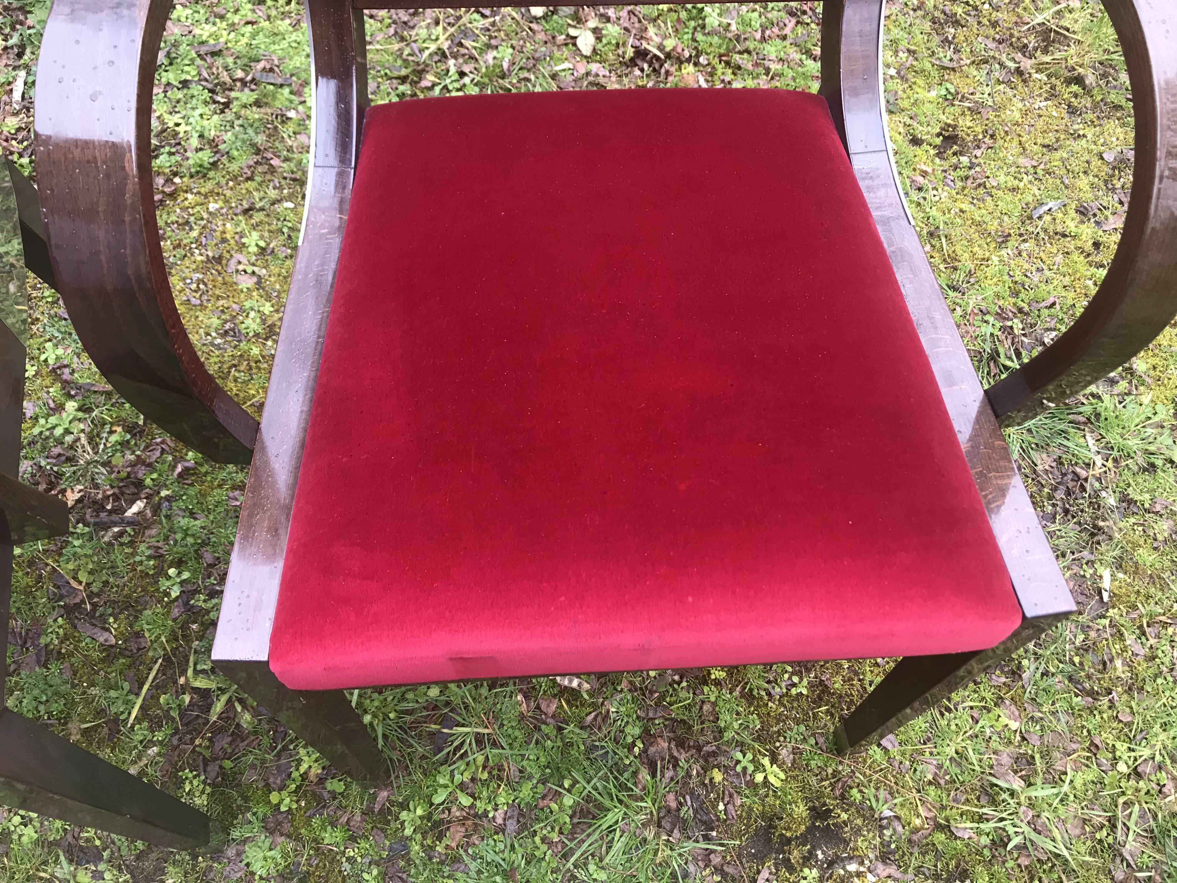 Pair of Art Deco armchairs "Costantini Pietro"