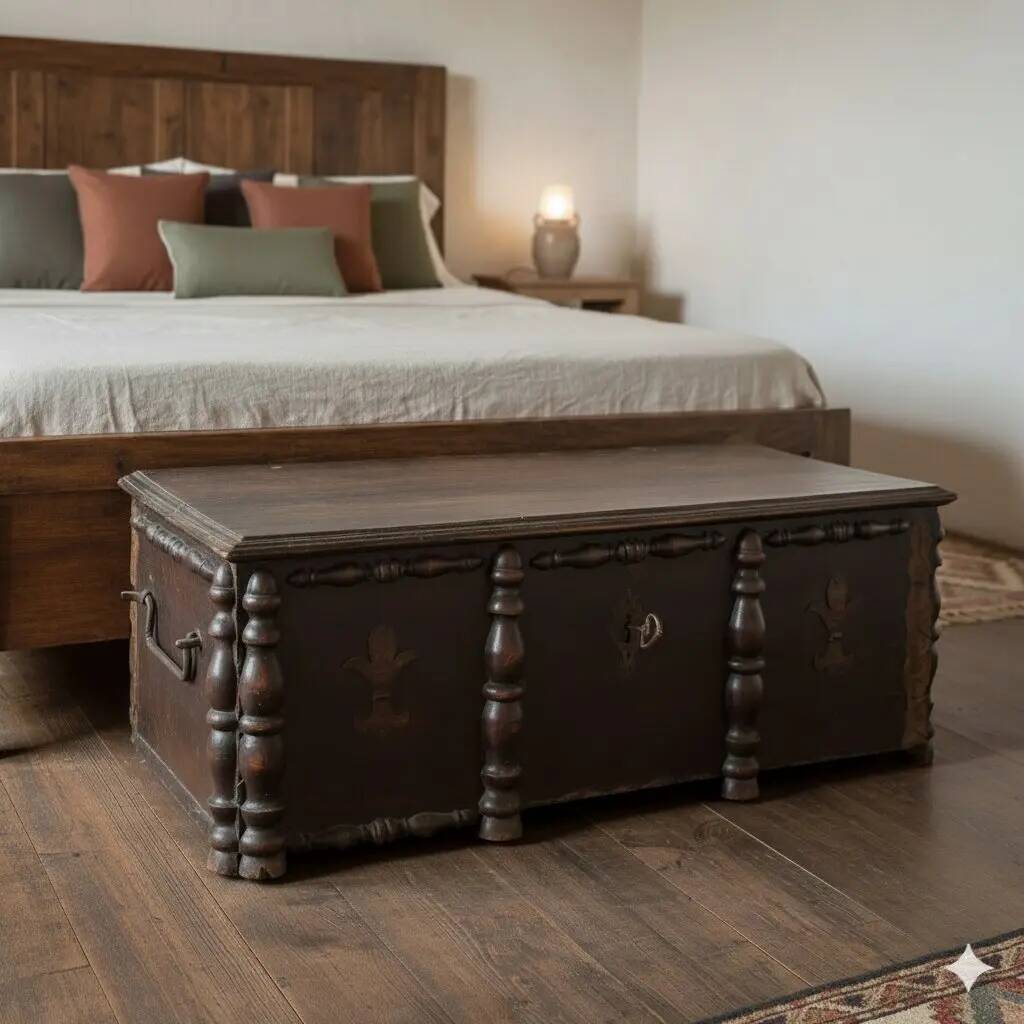 Antique walnut chest, Italy, 18th century