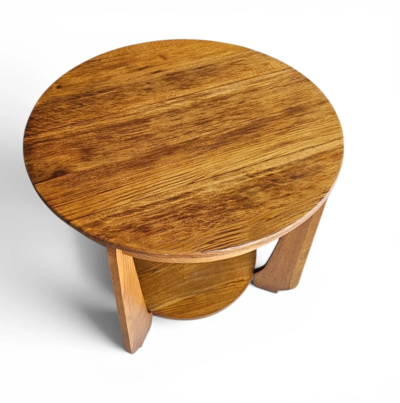 Table d'appoint en chêne Art Déco des années 1930