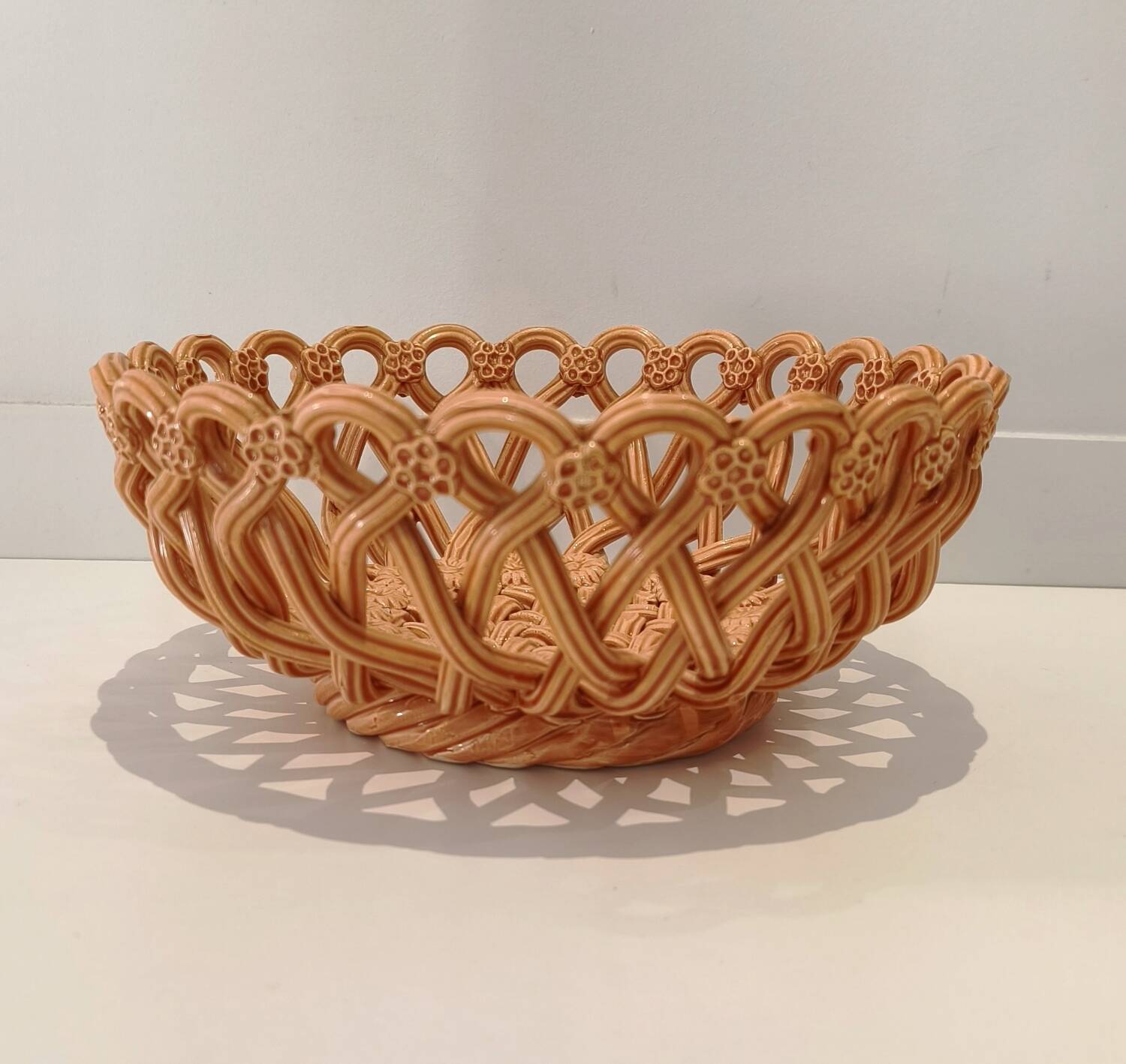 Fruit bowl in earthenware signed B. Pichon Izès