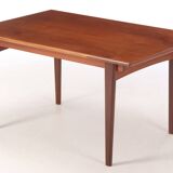 solid teak table with retractable server. Denmark 50s/60s