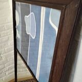 Trumeau mirror with abstract decoration