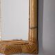Vintage 1960s Wall Mirror with Bamboo Shelf, Italian Design