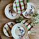 Set of 8 mismatched vintage dessert plates, Sousse and Aigueperse from
