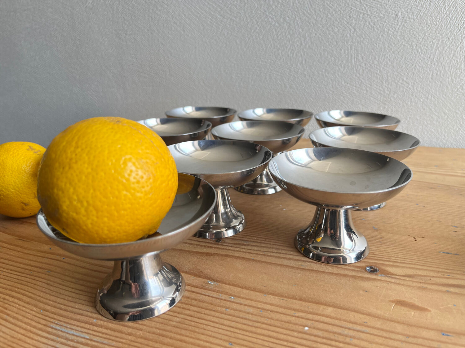 Vintage stainless steel ice cream scoops
