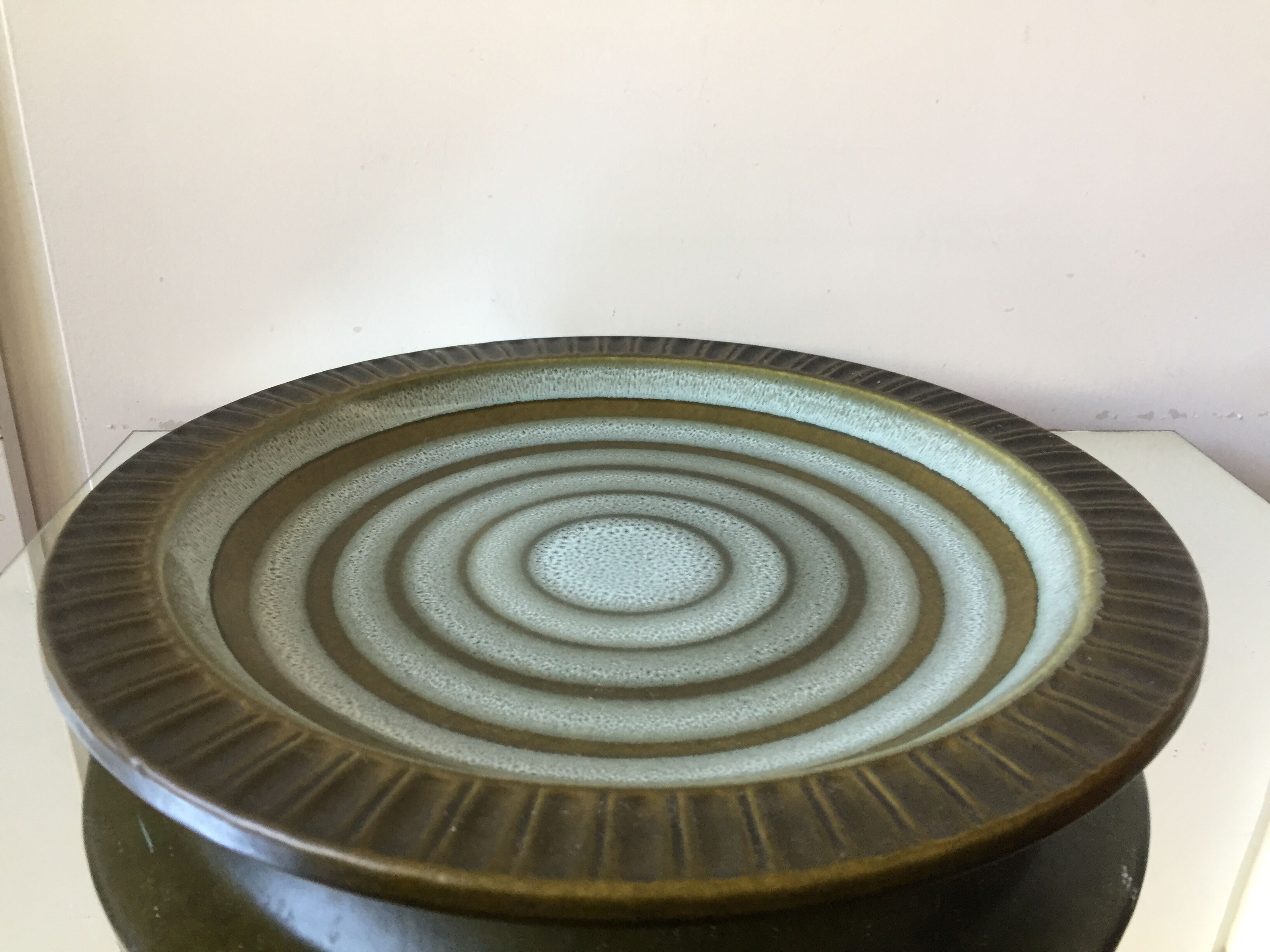 Assiette Knabstrup Denmark 1960’s Glazed Ceramic Decorative plate