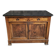 French Louis Philippe walnut buffet with black marble top, France, circa 1840–1860.